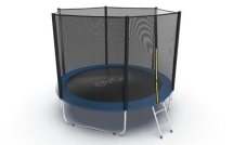 Батут с внешней сеткой и лестницей, диаметр 10ft (синий) Батут с внешней сеткой и лестницей, диаметр 10ft (синий)