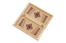 Шахматы + Шашки + Нарды "Кировские" (Россия, дерево, 40х20,5х5 см)