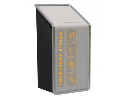 Урна для раздельного сбора мусора 15, 1 секция с наклейкой, фото 1