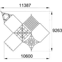 Конструкция для лазания серия "Модуль" МЛ-553 Конструкция для лазания серия "Модуль" МЛ-553