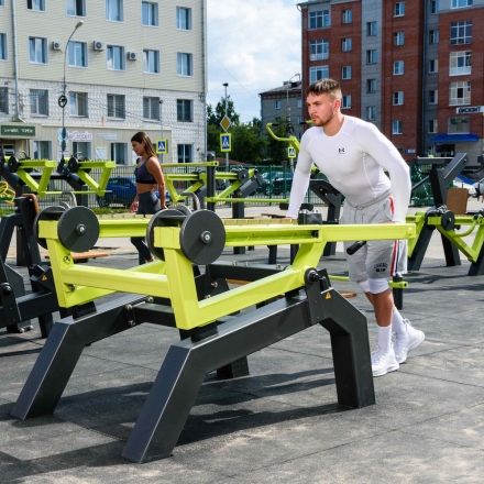 Power-1806 Уличный тренажер Трицепс-машина (имитация отжиманий) с переменной нагрузкой Zavodsporta, фото 5