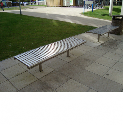 Скамья из нержавейщей стали Полосы, фото 1