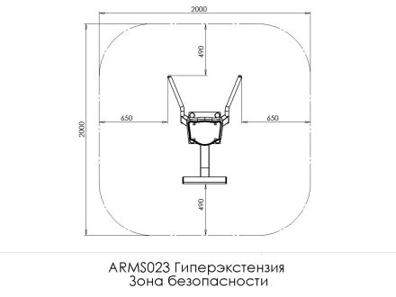 Уличный тренажер гиперэкстензия ARMS023, фото 3