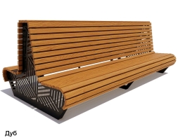 Скамейка уличная Кисловодск, Лиственница 1,8 м, фото 1