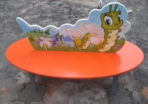 Скамейка детская Гусеница СП066 для игровой площадки