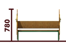 Скамейка детская Солнышко 26020 для игровой площадки