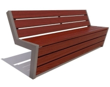 Парковая скамейка Техно, Лиственница (брус 30х120) 1,5 м Парковая скамейка Техно, Лиственница (брус 30х120) 1,5 м