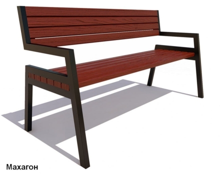 Скамейка уличная Дубна, Сосна 1,8 м, фото 5