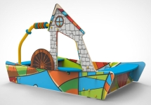 Песочный дворик корабль, паттерн "Фэнтази" ПС024.01.02.01