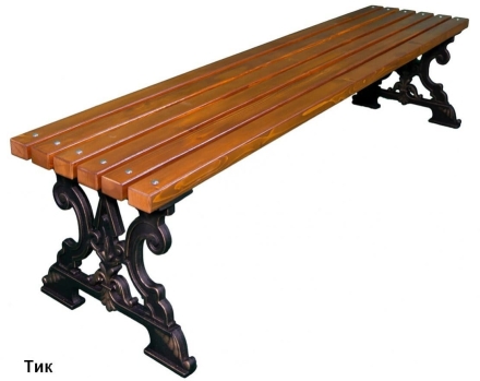 Скамейка парковая Д-6 (банкетка), Лиственница 2,0 м, фото 4