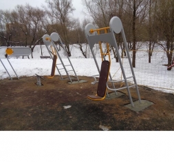 А-0112 Жим от груди уличный тренажер, фото 5 А-0112 Жим от груди уличный тренажер, фото 5