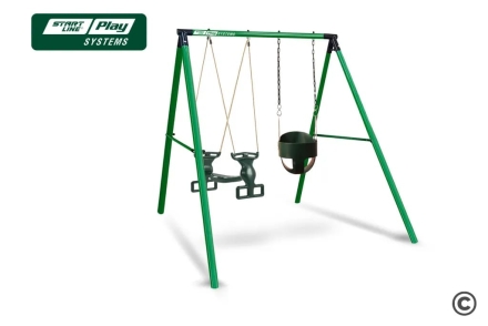 Качели SLP SYSTEMS 2 секции + качели с фиксацией зеленая + сиденье двойное, фото 1