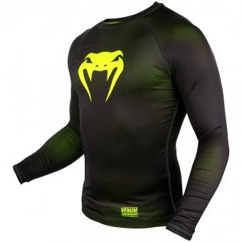 Компрессионная футболка Venum Contender 3.0 Black/Yellow L/S, фото 2