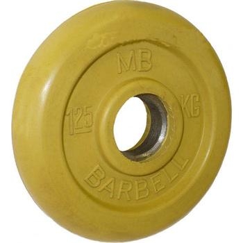 Диск обрезиненный цветной BARBELL 0,5 кг., d26мм, фото 1