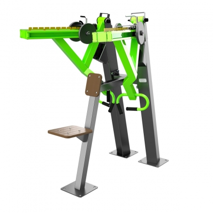 Power-1808 Уличный тренажер Нижняя тяга с переменной нагрузкой Zavodsporta, фото 1