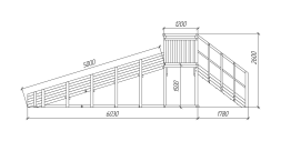 Зимняя горка Савушка Зима Wood 2 (скат 5м), фото 6