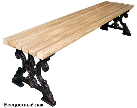 Скамейка парковая Д-6 (банкетка), Лиственница 1,8 м, фото 2