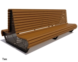 Скамейка уличная Кисловодск, Лиственница 3 м, фото 4