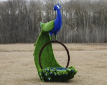 Топиари Павлин клумба-пруд - газон Premium Топиари Павлин клумба-пруд - газон Premium