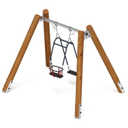 Качели семья (Лиственница темный) ИО 11.Р.07.01-Л.И1.01, фото 1