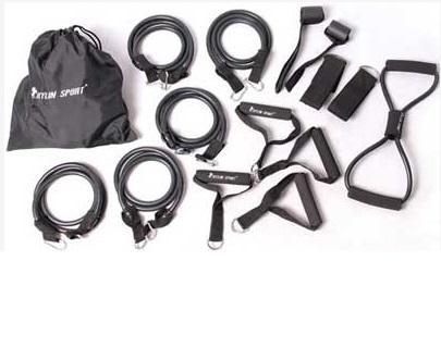 Эспандер трубчатый для  кроссфита Kylin Sport 150 с пятью жгутами, фото 1