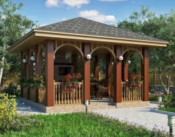 Квадратная беседка КАПРИЗ, фото 4 Квадратная беседка КАПРИЗ, фото 4