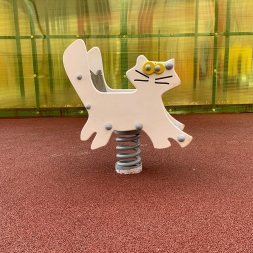 Качалка Кот ВСТ 1255 на 1 пружине для детской площадки, фото 2 Качалка Кот ВСТ 1255 на 1 пружине для детской площадки, фото 2