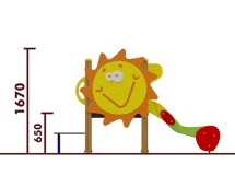 Горка Солнышко 08112 H=650 для детской площадки