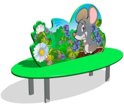 Скамейка детская Мышонок СП216 для игровой площадки