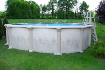 Сборный бассейн Гибралтар 5,5х3,7х1,35м. (комплект)