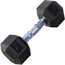 Гантель гексагональная обрезиненная ZSO, 8 кг Гантель гексагональная обрезиненная ZSO, 8 кг