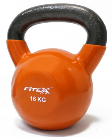 Гиря в виниловой оболочке 16 кг FITEX PRO, фото 1