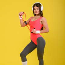 Эспандер трубчатый PROFI-FIT, восьмерка, красный, сопротивление сильное 7,5 кг