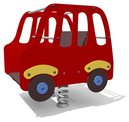 Качалка на 2 пружинах Автобус ВСТ 1254 для детской площадки, фото 1