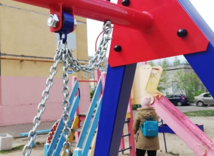 Двухместные качели Пионер Дворовые ЦК2УВ 2 для детских площадок, фото 6