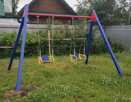 Двухместные качели Пионер Дворовые ЦК2УВ 2 для детских площадок, фото 2