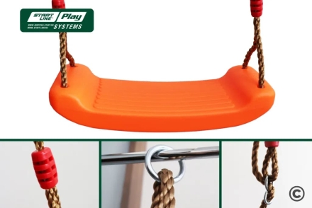 Качели SLP SYSTEMS 3 секции + качеля диск красная + лодочка красная + качеля с фиксацией желтое, фото 3