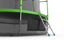 Батут с внутренней сеткой и лестницей, диаметр 10ft (зеленый) + нижняя сеть Батут с внутренней сеткой и лестницей, диаметр 10ft (зеленый) + нижняя сеть