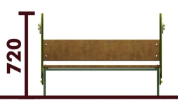 Скамейка детская Крокодил 26015 для игровой площадки, фото 3