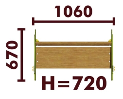 Скамейка детская Крокодил 26015 для игровой площадки, фото 2