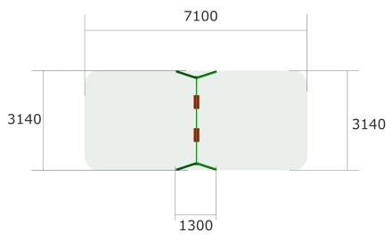 Качели Ветерок 2 К012 с сидением К046 для детских площадок, фото 4