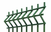 Панель сварная 3D оцинкованная, с полимерным покрытием, RAL 6005, высота 2030мм, ширина 3000мм, 4 гиба, ячейка 200х50мм