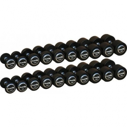 Гантельный ряд PROFI-FIT PROFESSIONAL 2,5 кг - 25 кг (10 пар), шаг 2,5 кг, фото 1