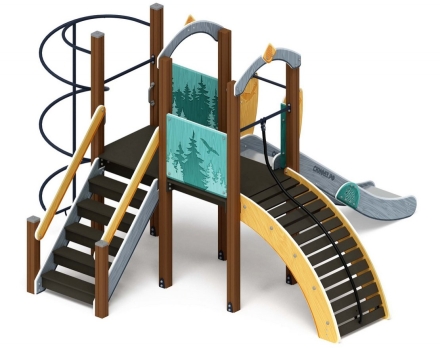 Детская игровая площадка Играйте с нами (Тайга) горка Н 1200 ДИК 2.01.1.02-03, фото 3