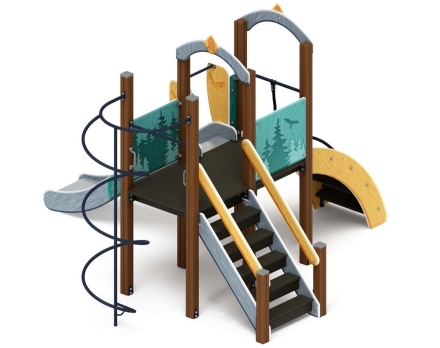 Детская игровая площадка Играйте с нами (Тайга) горка Н 1200 ДИК 2.01.1.02-03, фото 2