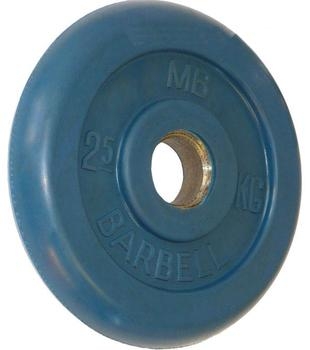 Диск обрезиненный цветной BARBELL 2,5 кг., d26мм, фото 1