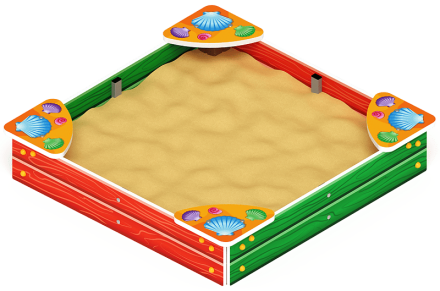 Песочница мини (Ракушки) - ИО 5.01.01-01, фото 2