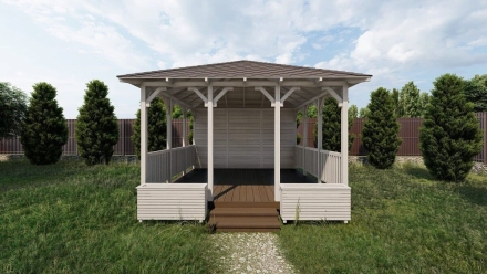 Квадратная беседка ОБЕРВИЛЬЕ, фото 3