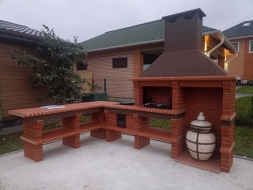 Печь Аристократ 824 Радиальный кирпич красный с коричневым, фото 6