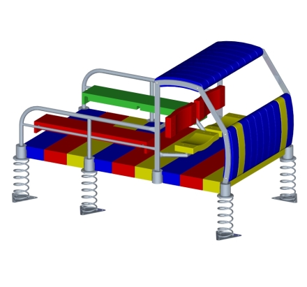 Качалка на пружинах Машина для детской площадки, фото 1